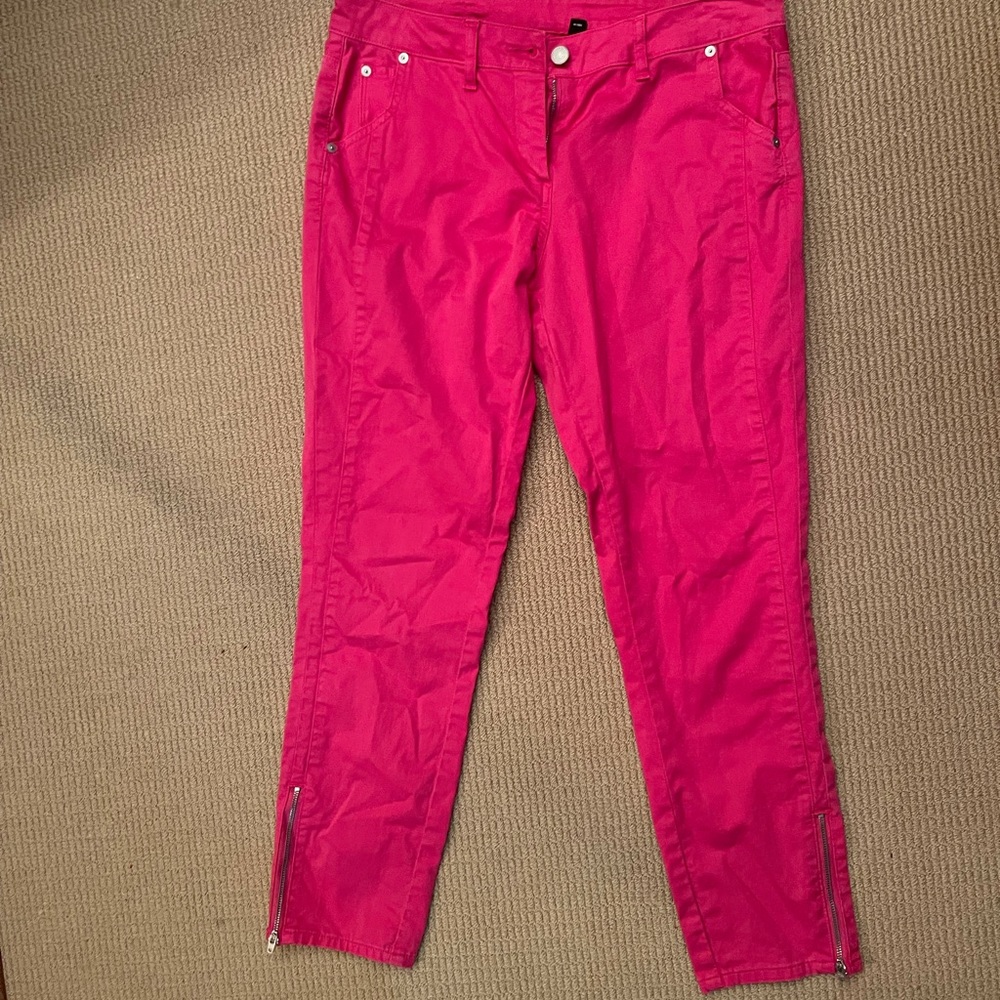 Skinny Leg Ankle Zipper Pants